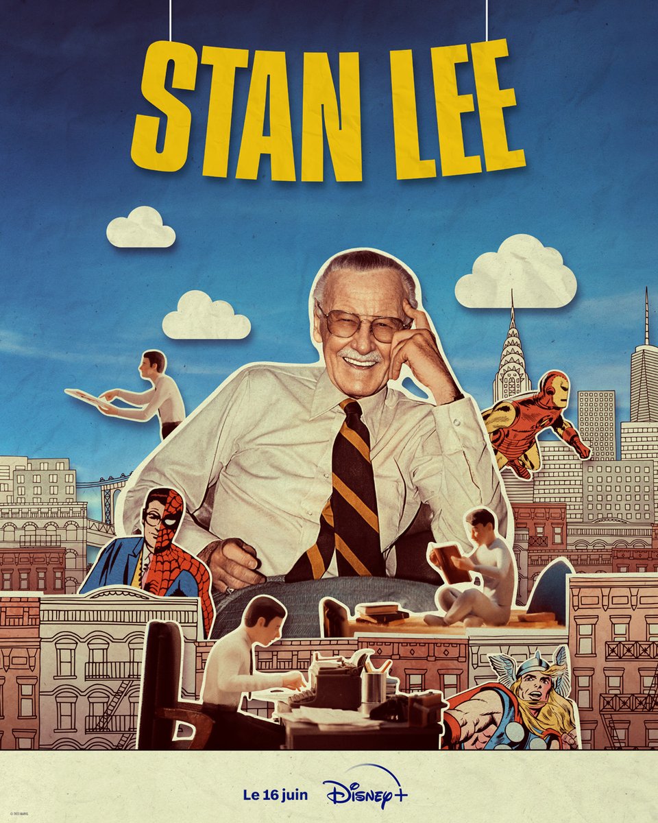 MarvelFR's tweet photo. 100 ans de créativité, de magie, de Stan Lee. Retrouvez le documentaire original Stan Lee dès le 16 juin sur @DisneyPlusFR. https://t.co/2JHE1vhTMB