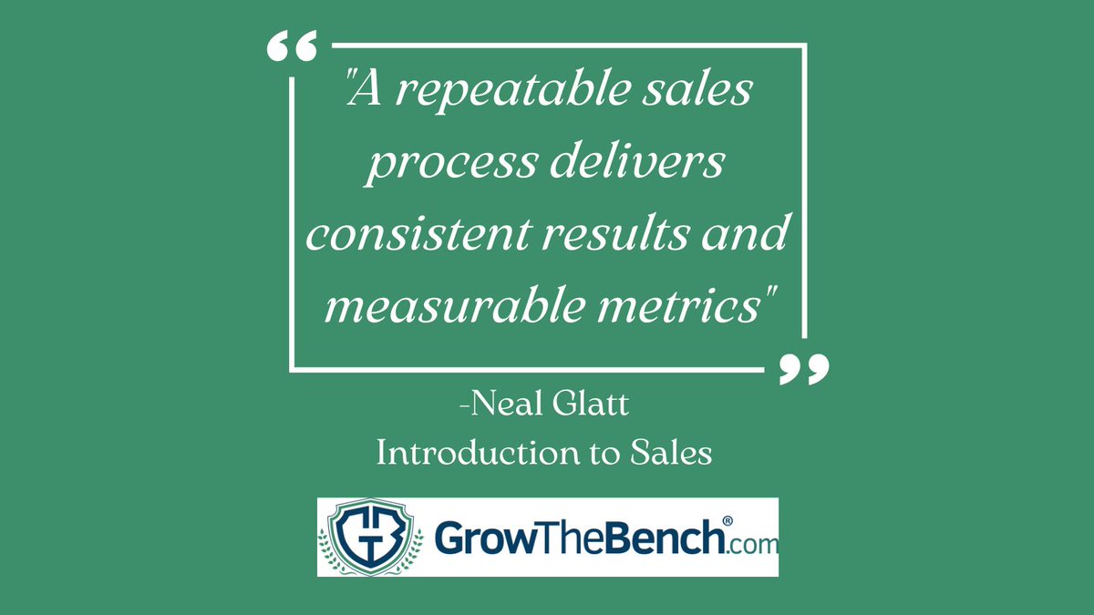 You heard it best from Neal Glatt... Check out his course, Introduction to Sales. Link in our Bio.