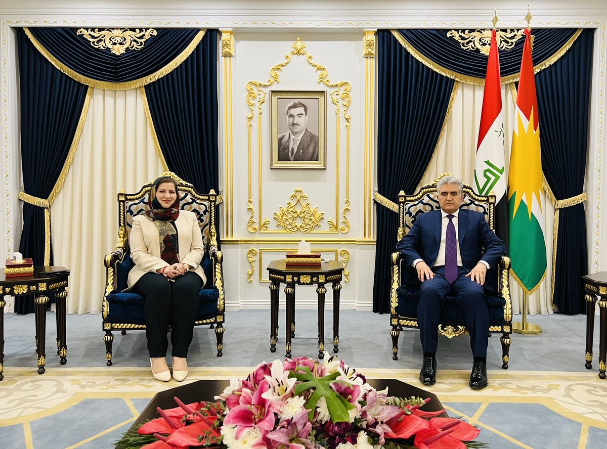 RayberAhmed's tweet photo. Congratulations to Ms. Srwa Rasul on her appointment as the Director General of @JccKrg. #KRG remains committed to empowering women and is proud to see more women in leadership positions. Wishing her all the best in her new role! https://t.co/mY1N4AE0eG