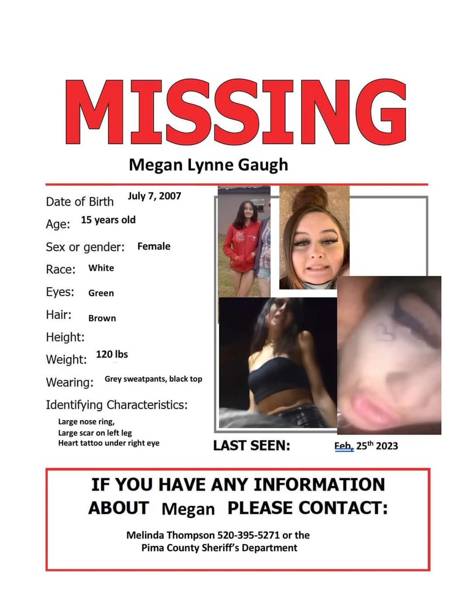 mthalg's tweet photo. @whatsuptucson hi guys if anyone sees this can you keep a eye out its my friends 15 year old shes been missing for 2 or 3 months now at thos point. https://t.co/a43ZUdNRe6