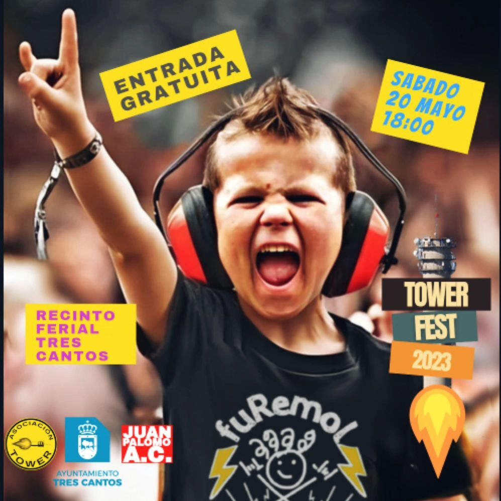 fuRemolRock's tweet photo. FuRemolers! Volvemos a los escenarios, en esta ocasión formando parte del Towerfest, un festival que viene cargado de actuaciones, market de ropa, food trucks y actividades para toda la familia.

Nos vemos el próximo 20 de Mayo a las 18:00h 🤘🏻🎵

Tres… https://t.co/wQc1HlnrOp https://t.co/buRwR3OjJM