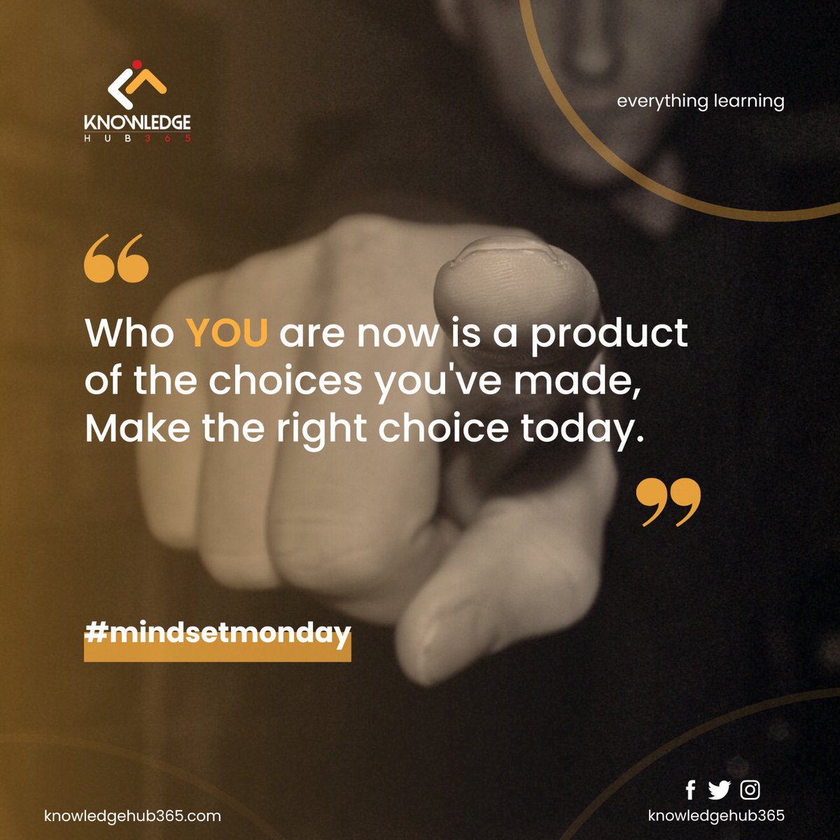 Take charge of your life and seize the day! The person you'll become tomorrow depends on the choices you make today. Choose wisely, and create the future you deserve.