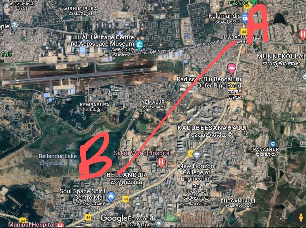 I took two hours to get home today, so I'm going to celebrate with a thread on how a design choice made in the 90s at point A is leading to traffic pileups at point B, 6 kilometers away, in 2023. Brace yourselves.