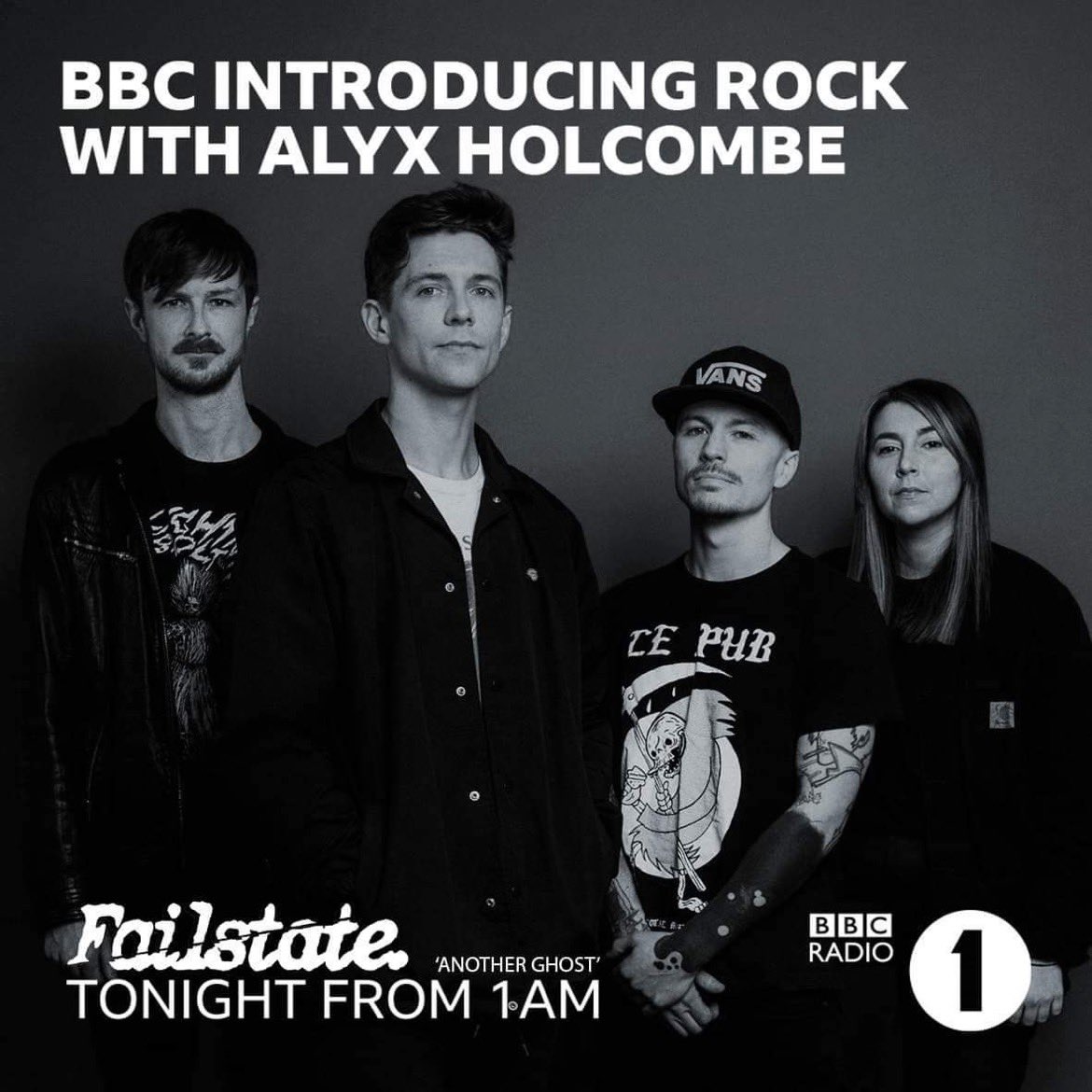 Failstate (@failstate_band) on Twitter photo The wonderful <a href="/AlyxHolcombe/">Alyx Holcombe⚡</a> has an exclusive play of our new single "Another Ghost" tonight on <a href="/BBCR1/">BBC Radio 1</a>.
Tune in from 1AM to listen - we are eternally grateful for the continued support, can't wait for you to hear this one!
#newmusic #alternative #Emo #bbcradio1 #bbcintroducing The wonderful <a href="/AlyxHolcombe/">Alyx Holcombe⚡</a> has an exclusive play of our new single "Another Ghost" tonight on <a href="/BBCR1/">BBC Radio 1</a>.
Tune in from 1AM to listen - we are eternally grateful for the continued support, can't wait for you to hear this one!
#newmusic #alternative #Emo #bbcradio1 #bbcintroducing