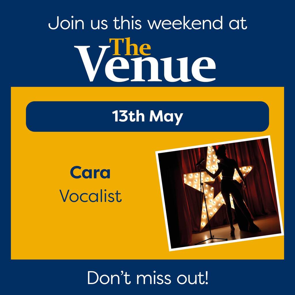 We have the fantastic Cara performing at The Venue this Saturday. Come and join us for a fantastic night of entertainment. 

Book a staycation and create those moments to remember.
📞 - 01945 223284
📧 - enquiries@royaleresorts.co.uk 
📍 - Crow Lane, Gr… instagr.am/p/Cr_WDFpNAJ_/