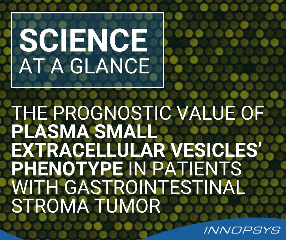 innopsys's tweet image. The prognostic value of plasma small extracellular vesicles’ phenotype in patients with gastrointestinal stroma tumor.
Learn More: doi.org/10.21873/antic…
#Innopsys #InnoScan #microarrays #proteomics #cancer #GIST #exosomes #SEV #Cancerprognosis