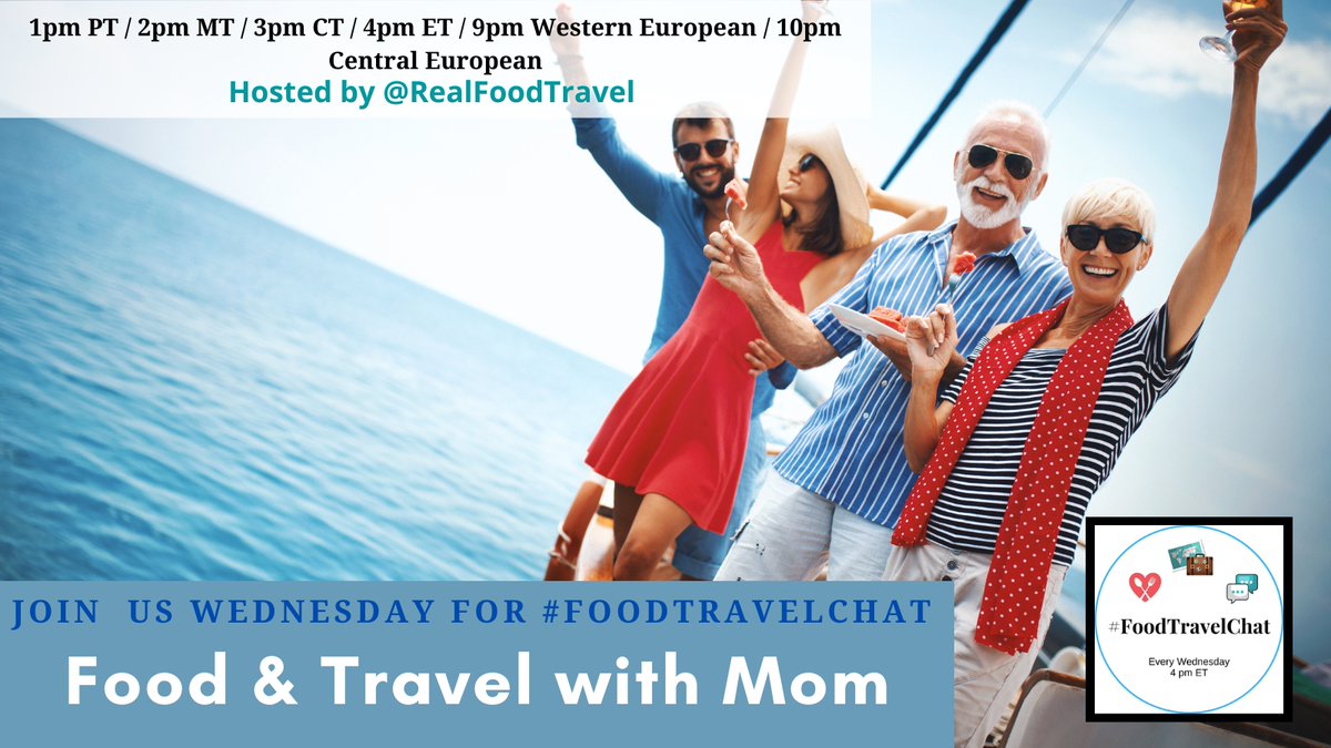 Does your mom love food and travel? Where would you take her to get the best of both? Tell us Wed. on #FoodTravelChat. @curiousdg @dreamofitaly @foodtravelist @HALcruises realfoodtraveler.com/this-week-on-f…