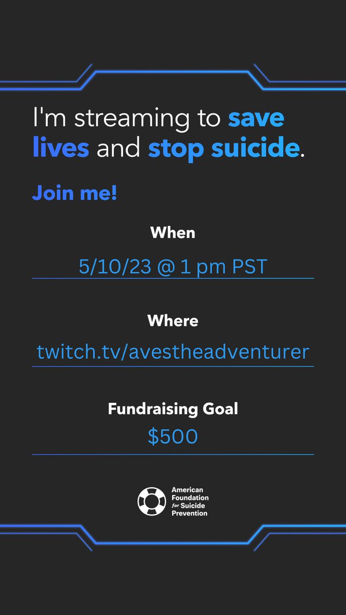 📢 Join me in taking action for #MentalHealth4All! Starting this Wednesday, our charity fundraiser begins for @afspnational! Let's raise awareness and support for mental health. Together, we can make a positive impact & bring hope!💙 More details to come 👀