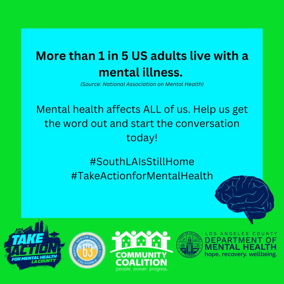 May is Mental Health Matters Month 💚 and it's important to remember to prioritize self-care and take time to recharge. Seek support when you need it. 

Resources: dmh.lacounty.gov/resources/

#TakeAction4MH #MentalHealthMattersMonth