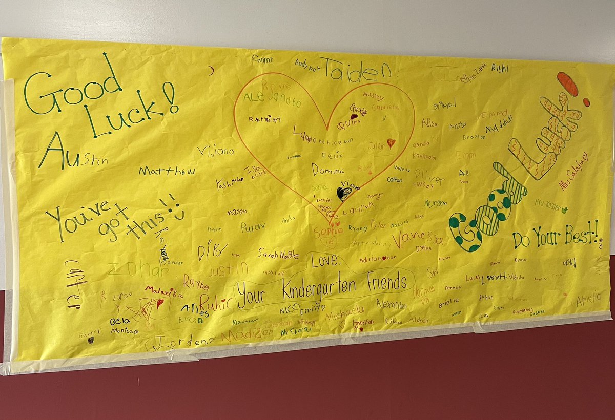 Wishing the 3rd, 4th and 5th graders good luck on the NJSLA!