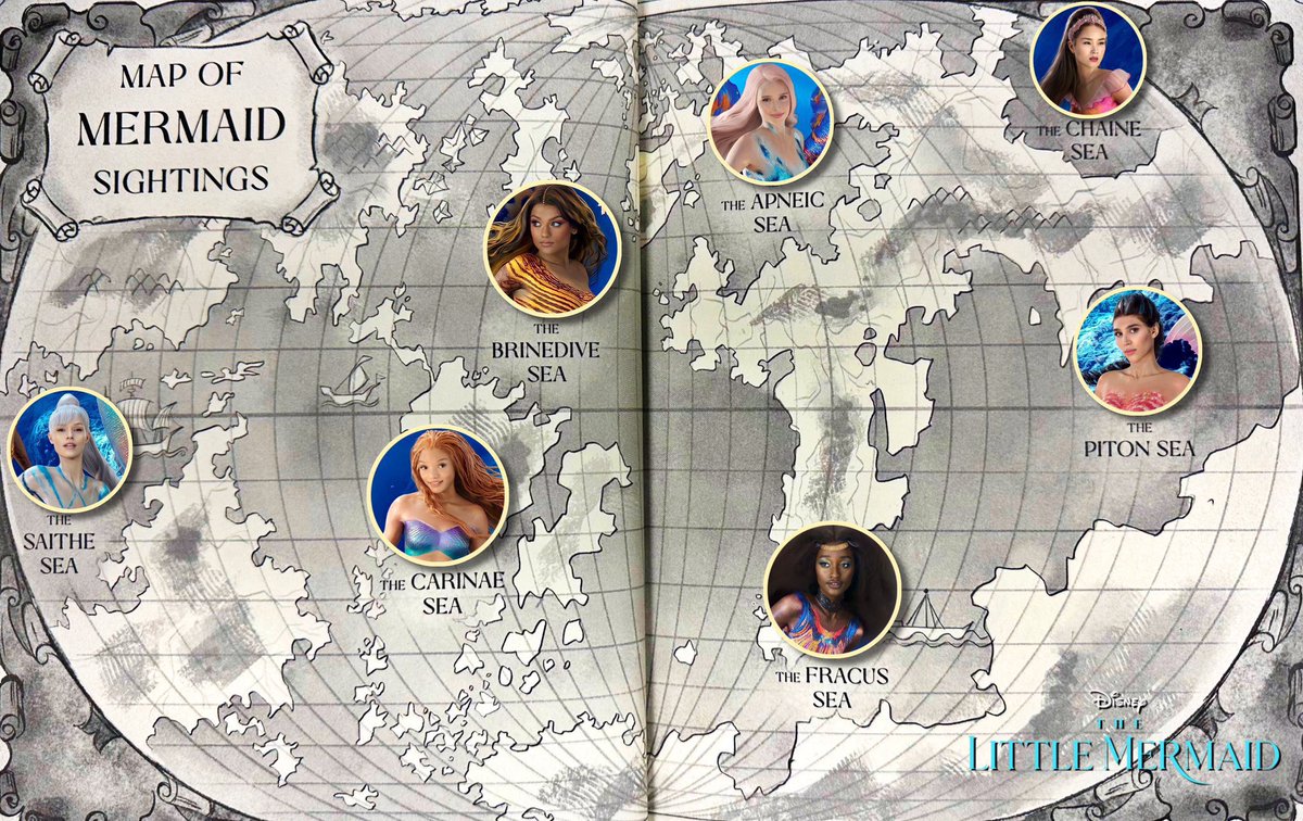 และนี่ก็คือ mermaid universe ใน #TheLittleMermaid ค่ะ!! สรุปคือเซตติ้งฉีกเลย ไม่ได้อยู่ในโลกเรา แต่เป็นโลกที่สร้างขึ้นมาเอง เจ้าหญิงเงือกแต่ละคนก็เป็นผู้ปกครองของแต่ละทะเลที่อยู่กระจายกันออกไปล่ะ!