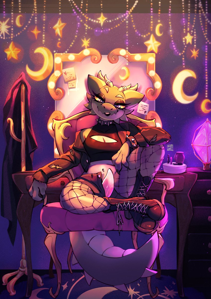 CagedKobold's tweet photo. Go on, stare all you like <3

(art done by the incredible @nikosnsfw , not my work!!) https://t.co/a0Umo6lSp5