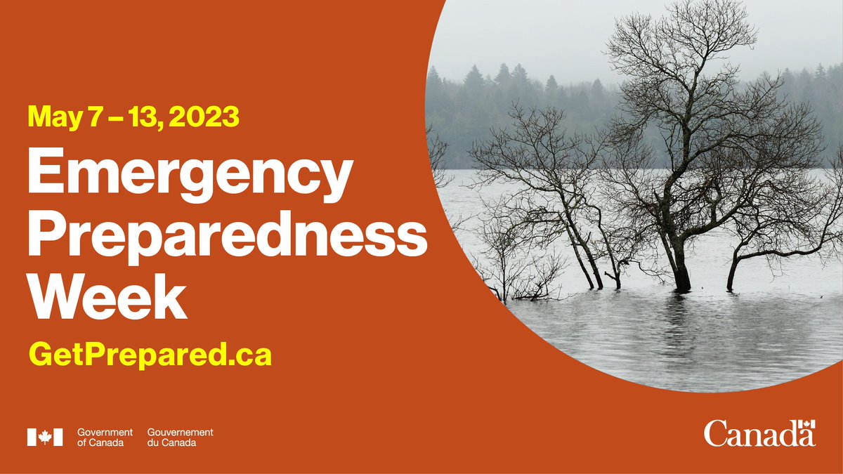 May 7-13, 2023 is Emergency Preparedness Week. Every home needs an emergency plan and an emergency kit.
Find out how to be #ReadyforAnything here: GetPrepared.ca
#EPWeek2023