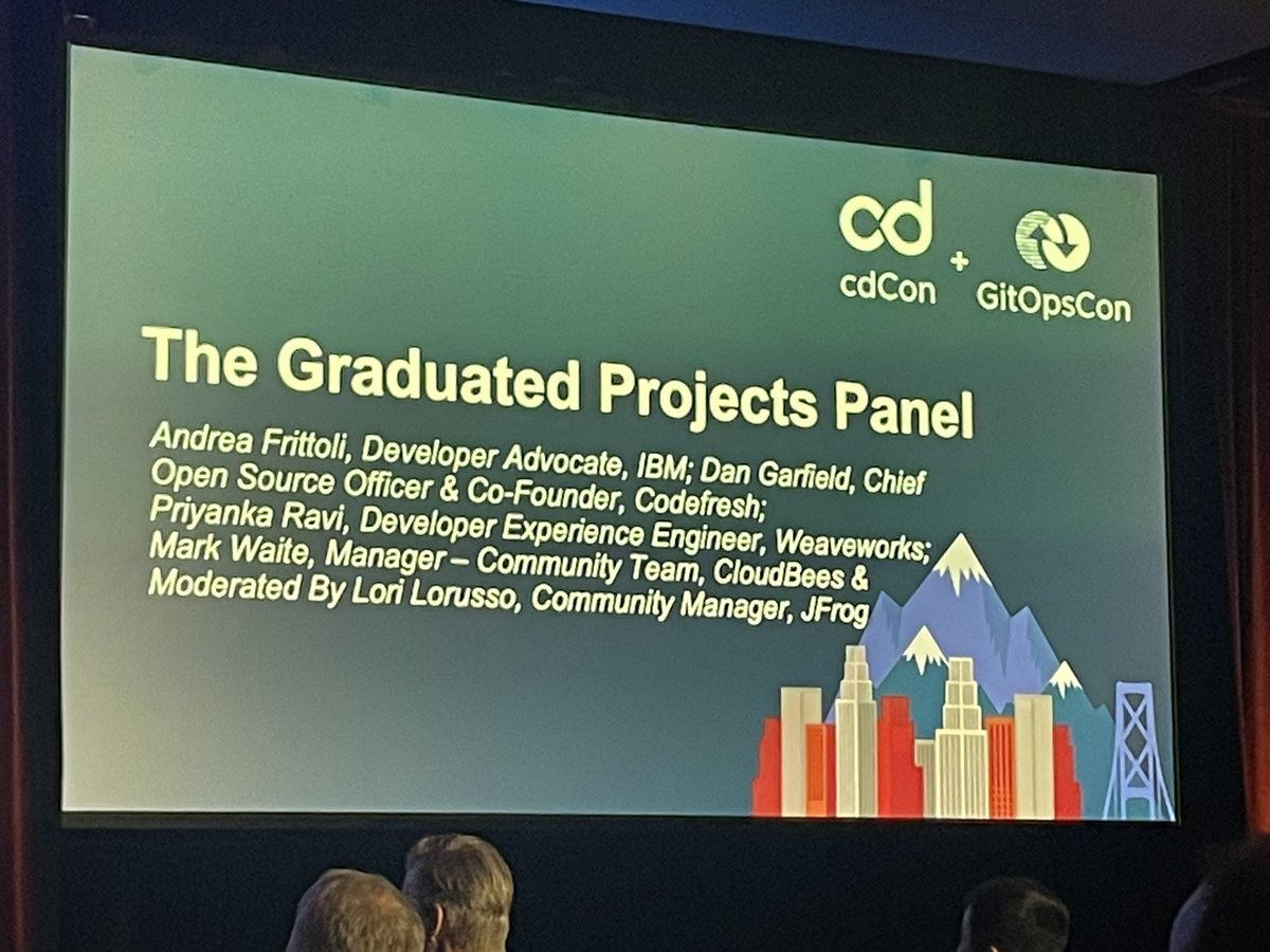 OpenGitOps's tweet image. Graduated Projects Panel moderated by @LoriLorusso with speakers:
⭐️@PinkyyRavi with @Fluxcd
⭐️Mark Waite with @jenkinsci 
⭐️@todaywasawesome with @argoproj 
⭐️@blackchip76 with @tektoncd 

#cdCon + #GitOpsCon