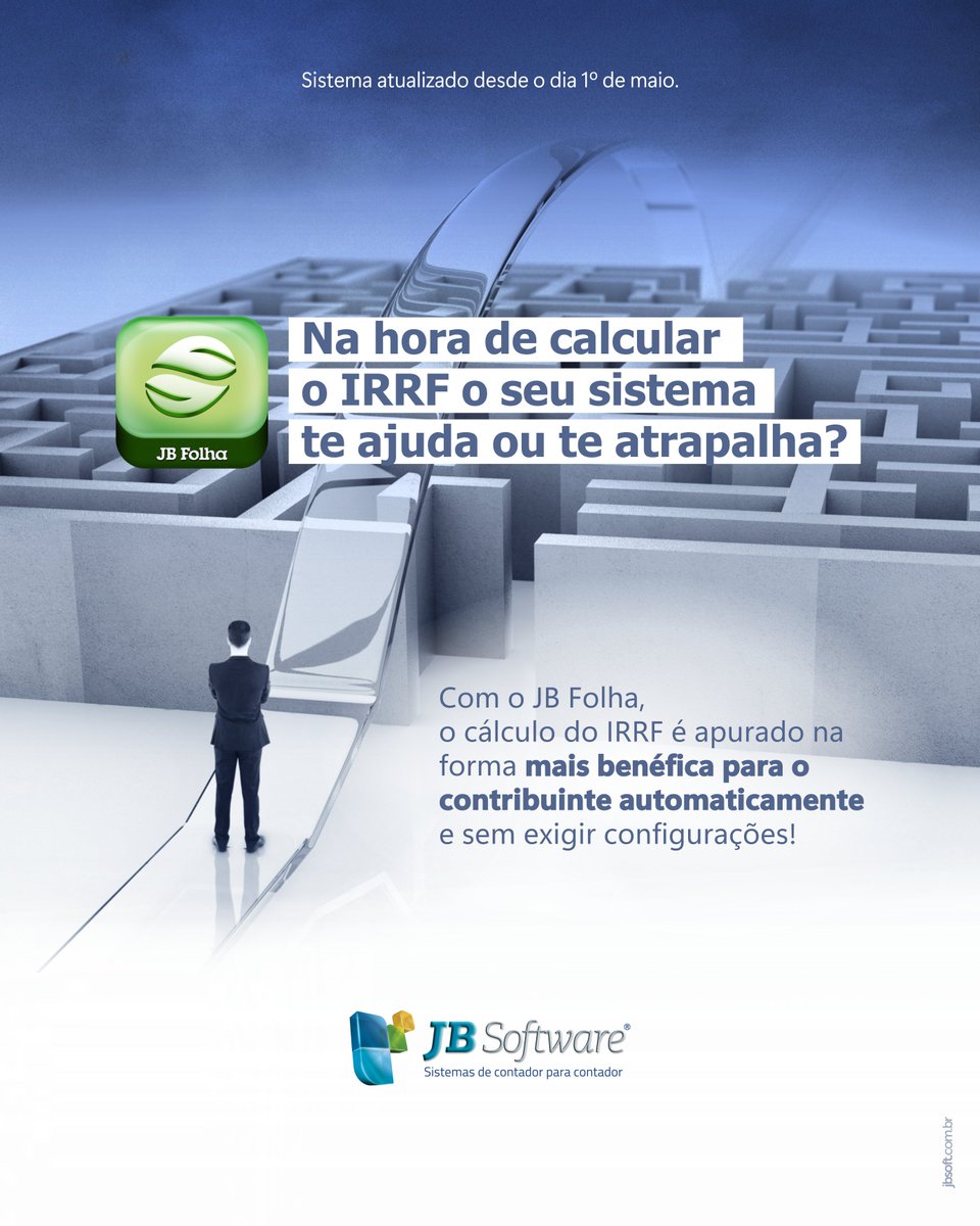 JBSoftBR's tweet image. Descubra o poder da automação com a #JBSoftware! 💼✨

Com o #JBFolha, o cálculo do #IRRF é apurado da forma mais benéfica para o contribuinte! É feito automaticamente, sem exigir configurações. 📈