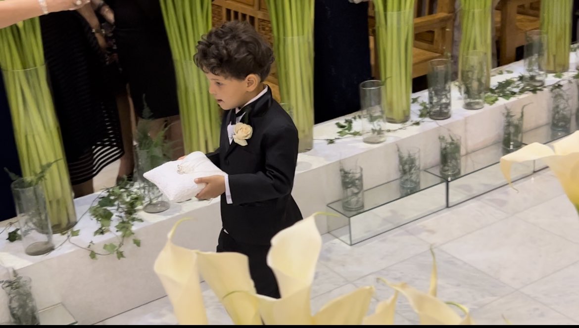 Hragy's tweet image. A little man serious about his job as the bridal procession leader ..❤️ #Cairo #Copts