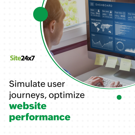 Site24x7's tweet image. Is your website performing as expected? Eliminate performance issues with #SyntheticMonitoring. Monitor your website, APIs, and web applications from multiple locations worldwide. 
site24x7.com/synthetic-moni… 
#WebsiteMonitoring #DevOps #Site24x7