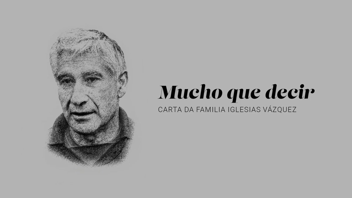 RCDeportivo's tweet photo. 📝 "Mucho que decir". Carta da Familia Iglesias Vázquez https://t.co/LZvvehhMom https://t.co/hIOlpxOtjH