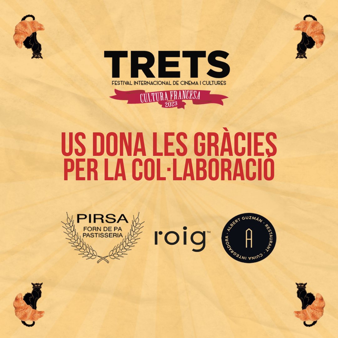 PIRSA, Marbres Roig i Albert Guzman Restaurant donen suport al Festival Internacional de Cinema i Cultures 𝗧𝗥𝗘𝗧𝗦 #TretsFilmFest #OhLàLàRàpita #LaRàpita #TerresdelEbre