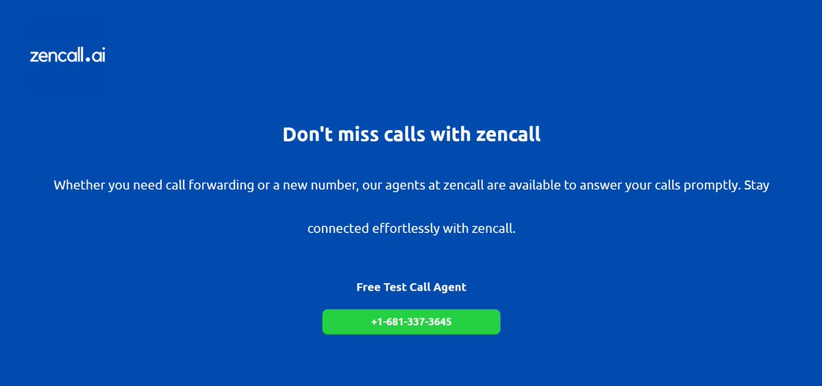 AI_Tool_Details's tweet image. Stay connected effortlessly with zencall.ai. #CustomerSupportAI

chatgptdemo.com/product/zencal…