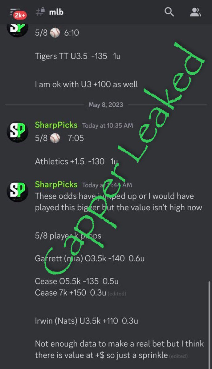 CAPPERS LEAKED on Twitter: "SharpPicks"