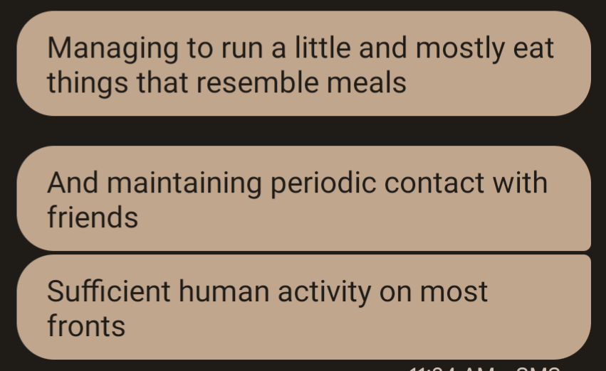 When you're in #medschool and someone asks how you're doing...

...and you realize you have no idea if you're barely surviving or actually thriving given the circumstances 

🤔