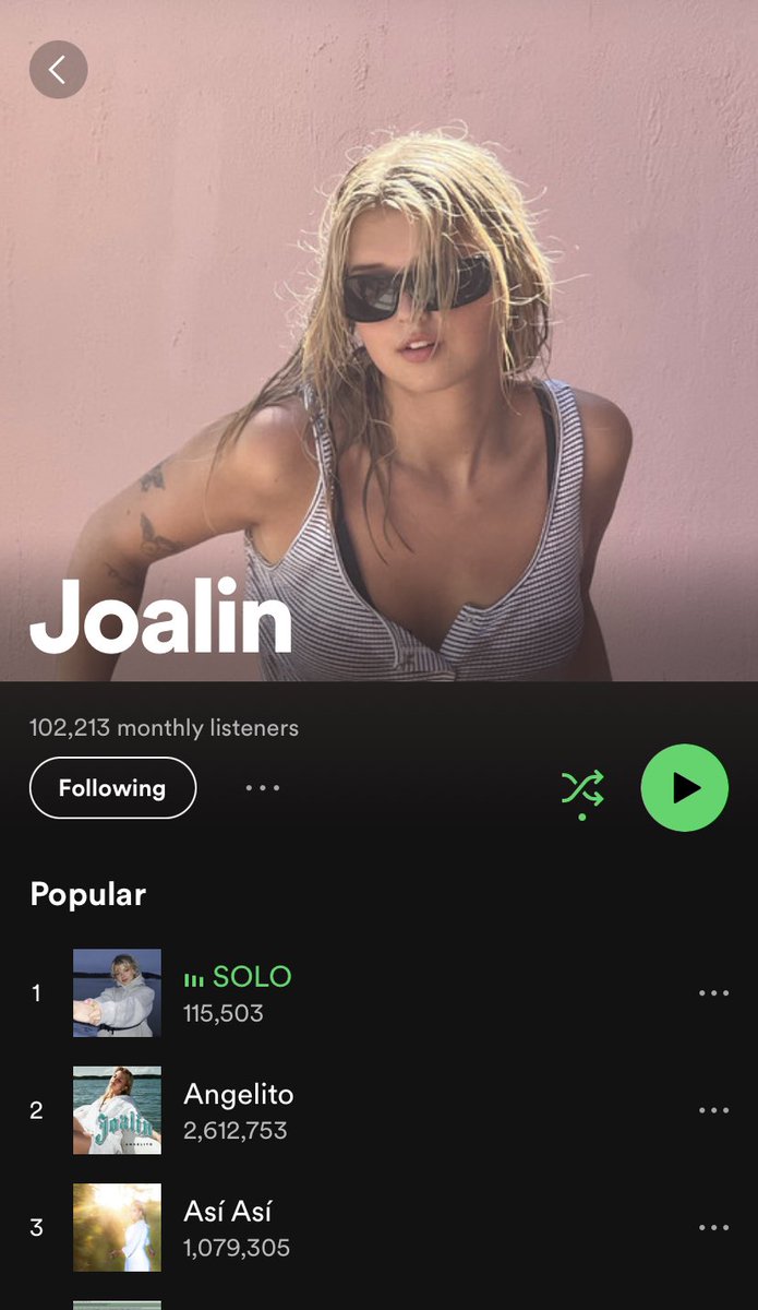yu_yeonjung's tweet photo. O PODER DELA! 😎

A parceira da Joalin e do cantor finlandês Shrty, Pariisin Kevät, é a segunda música mais ouvida do Spotify na Finlândia! 

Joalin também superou 100.000 ouvintes mensais no Spotify. 

Spotify: https://t.co/SqtxJ8J3Io

#joalinloukamaa #nowunited #shrty https://t.co/idl5lwYwFb