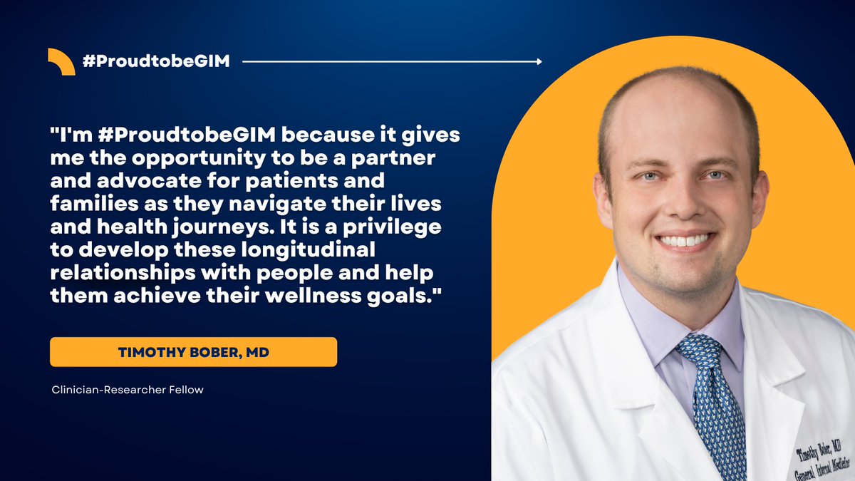 #PittCRfellow, and former resident, Tim Bober shares what makes him #ProudtobeGIM as part of our countdown to this year's @SocietyGIM annual conference, #SGIM23!
