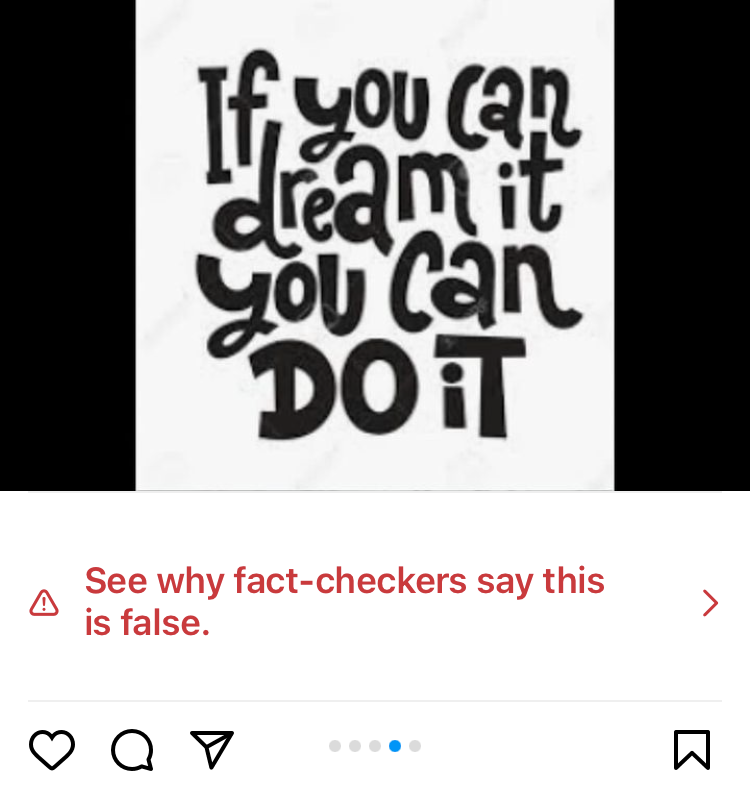 Instagram just making sure you fact check that #MondayMotivation