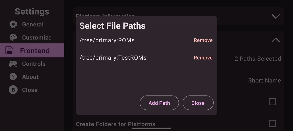 LikeEich's tweet image. Thanks to feedback from some of y&apos;all, I added the ability for a platform to have multiple file paths in the #ConsoleLauncher frontend. 

You can generate platforms from multiple folders automatically too!