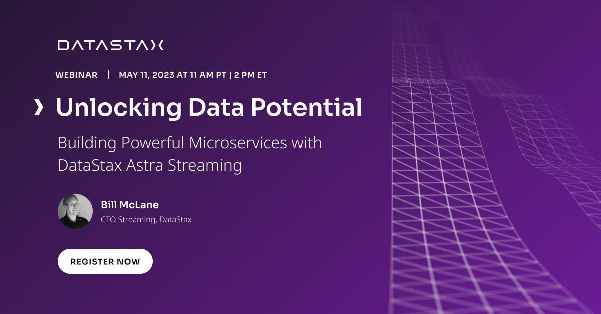 aniat971's tweet photo. Build powerful #microservices with Astra Streaming! Join our webinar and learn about unlocking a data-driven event architecture that supports JMS/AMQP and Kafka messaging and streaming requirements. 

🗓️ May 11, 11 AM PT
👉 https://t.co/LyHe2wA7Sm https://t.co/9IfV36IebP