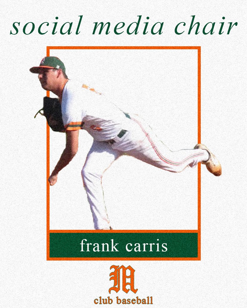 As we approach summer break, we would like to introduce our Eboard for the 2023-24 season!

Frank Carris is a rising Senior from Long Grove, IL. He is majoring in Finance and is a LHP
