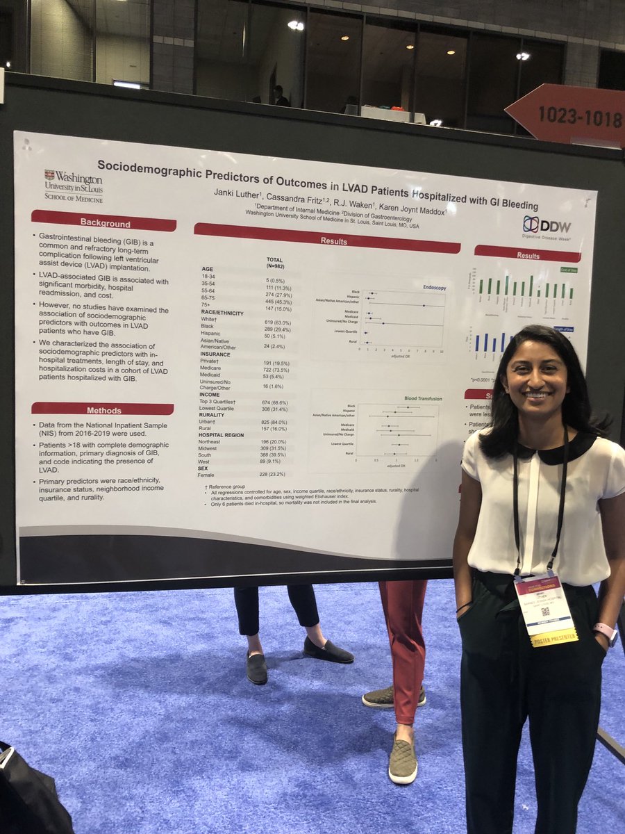 Nick Davidson (@nodgastro) on Twitter photo So excited to welcome our incredible incoming GI fellow Janki Luther now presenting her work on LVAD and GI bleeding. <a href="/kejoynt/">Karen Joynt Maddox</a> @WUGastro So excited to welcome our incredible incoming GI fellow Janki Luther now presenting her work on LVAD and GI bleeding. <a href="/kejoynt/">Karen Joynt Maddox</a> @WUGastro