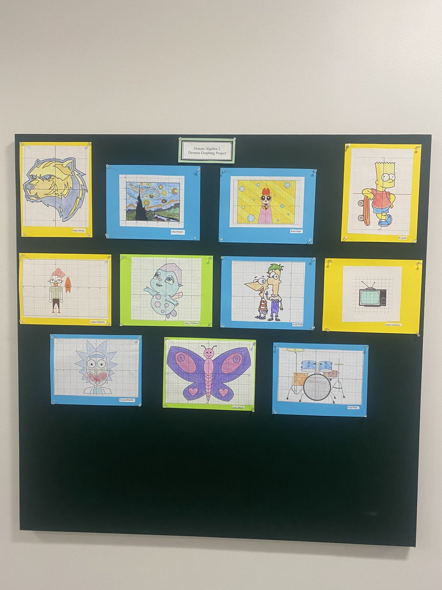 TinoraMath's tweet photo. Honors Algebra 2 desmos graphing projects! https://t.co/6Vjo4x96mM