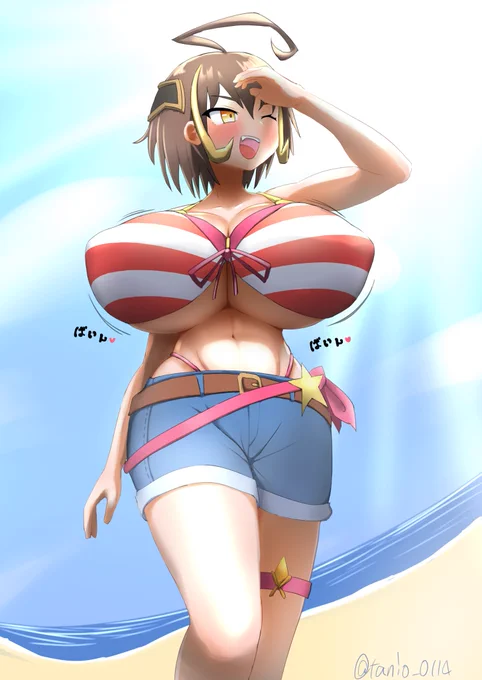 水着シノブちゃん   #コトダマンイラスト