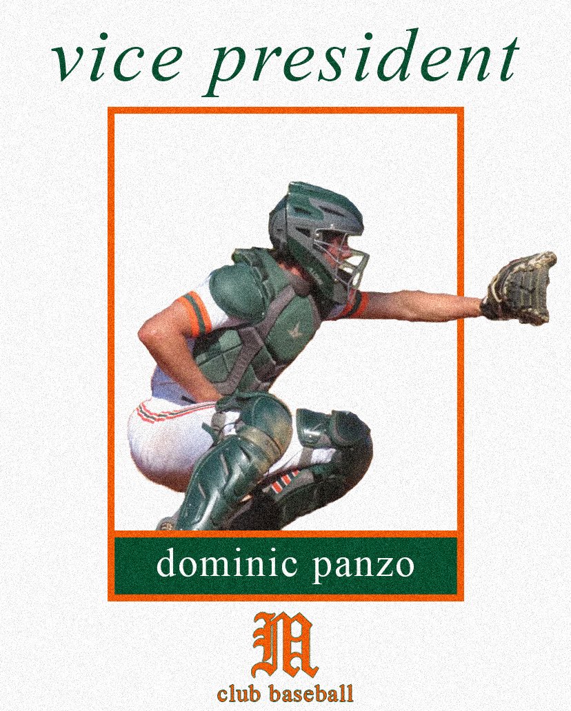 As we approach summer break, we would like to introduce our Eboard for the 2023-24 season!

Dominic Panzo is a rising Junior from Columbus, OH. He is double majoring in Sport Administration and Advertising and plays Catcher