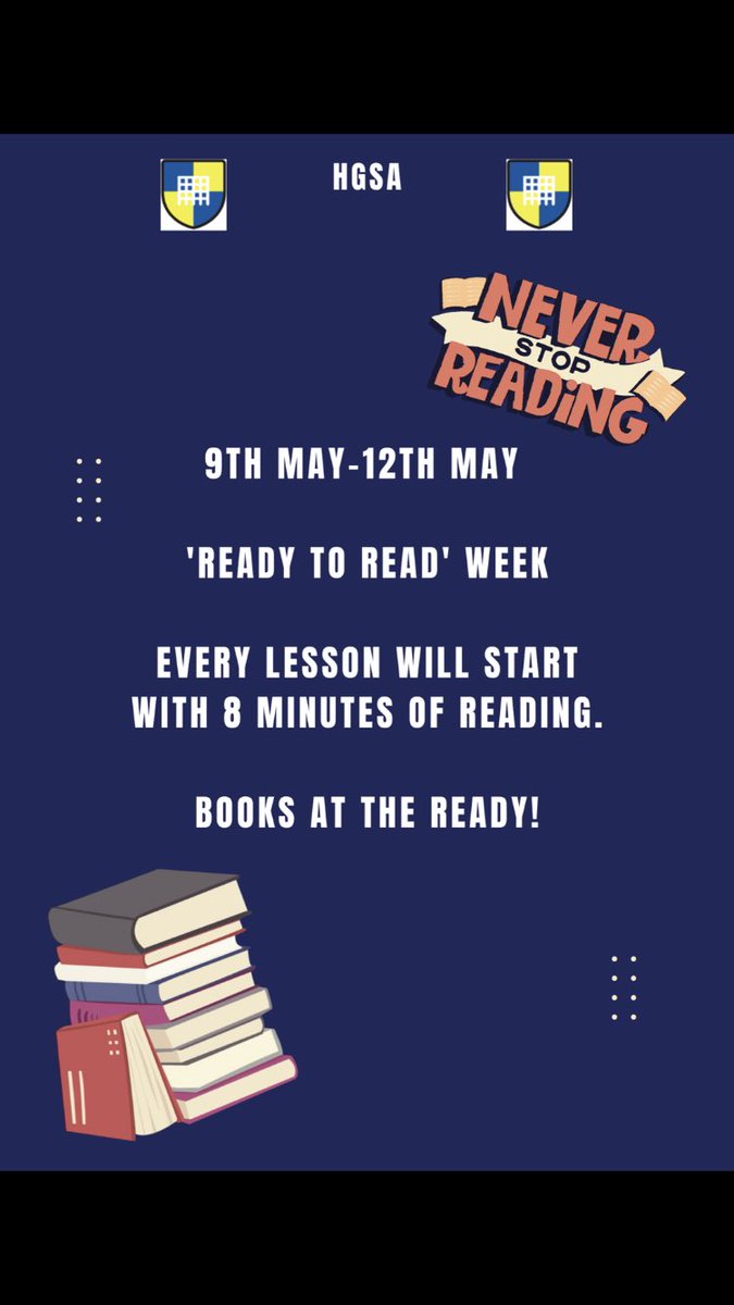 📢 👀 Tomorrow sees the start of our next @HeanorGateSA Ready to Read week. Reading books at the ready! 📚 🧠 💪 #ReadytoRead #ReadingforPleasure #LeadersareReaders