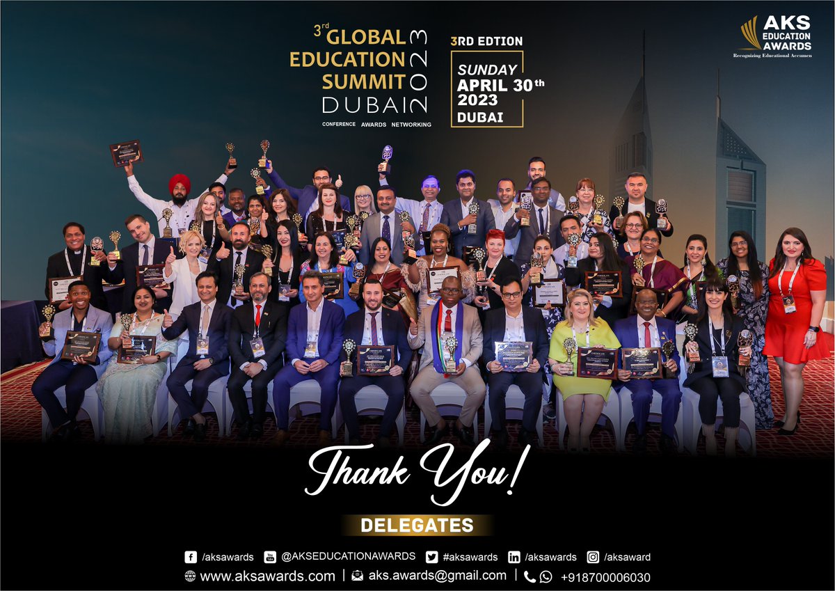 Thank you to all the amazing educators and audience who made the Global Education Summit and Awards a huge success! Your presence and active participation in the event were truly remarkable and inspiring. #InspiringAudience