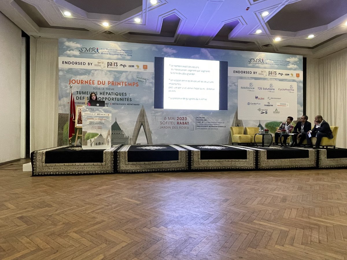 ahmed_kamel_ir's tweet photo. Innovative way to present on hepatic metastasis my #najwa #touil, professor at #hassan the second #university in casablanca #morocco. The event was on hepatic interventions, sponsored by the Moroccan society of interventional radiology #SMRI in #Rabat #Morocco https://t.co/d0lKGmNUx8