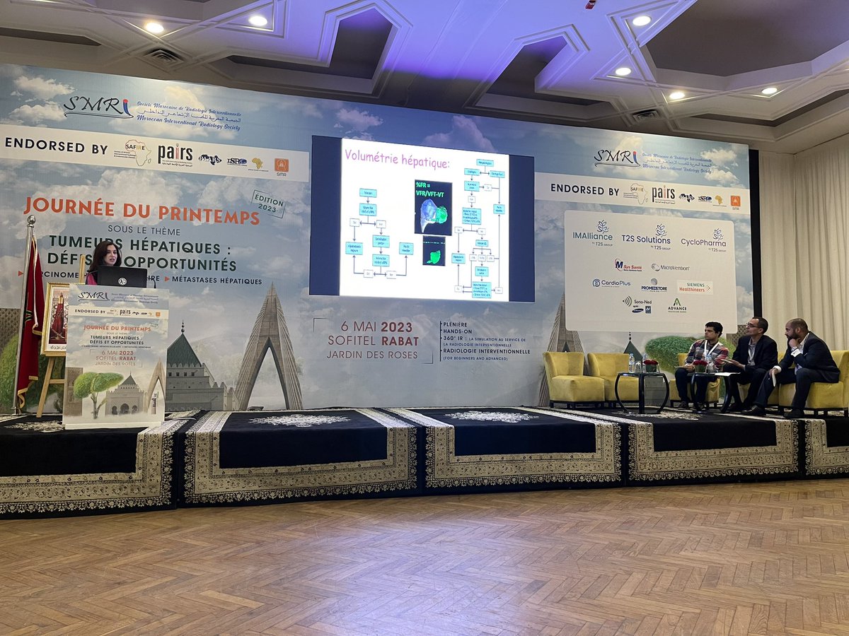 ahmed_kamel_ir's tweet photo. Innovative way to present on hepatic metastasis my #najwa #touil, professor at #hassan the second #university in casablanca #morocco. The event was on hepatic interventions, sponsored by the Moroccan society of interventional radiology #SMRI in #Rabat #Morocco https://t.co/d0lKGmNUx8