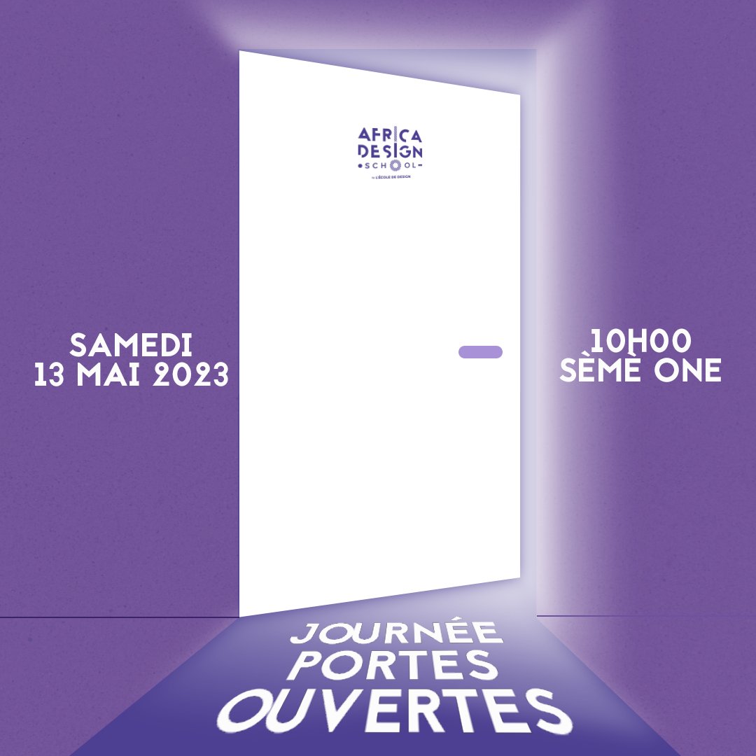 <a href="/AfricaDesignSch/">Africa Design School</a> vous ouvre ses portes ce samedi 13 mai de 9h à 15h !  Vous êtes créatifs, ambitieux et passionnés ? Venez rencontrer notre équipe de professionnels, découvrir nos ateliers et échanger avec nos étudiants passionnés.