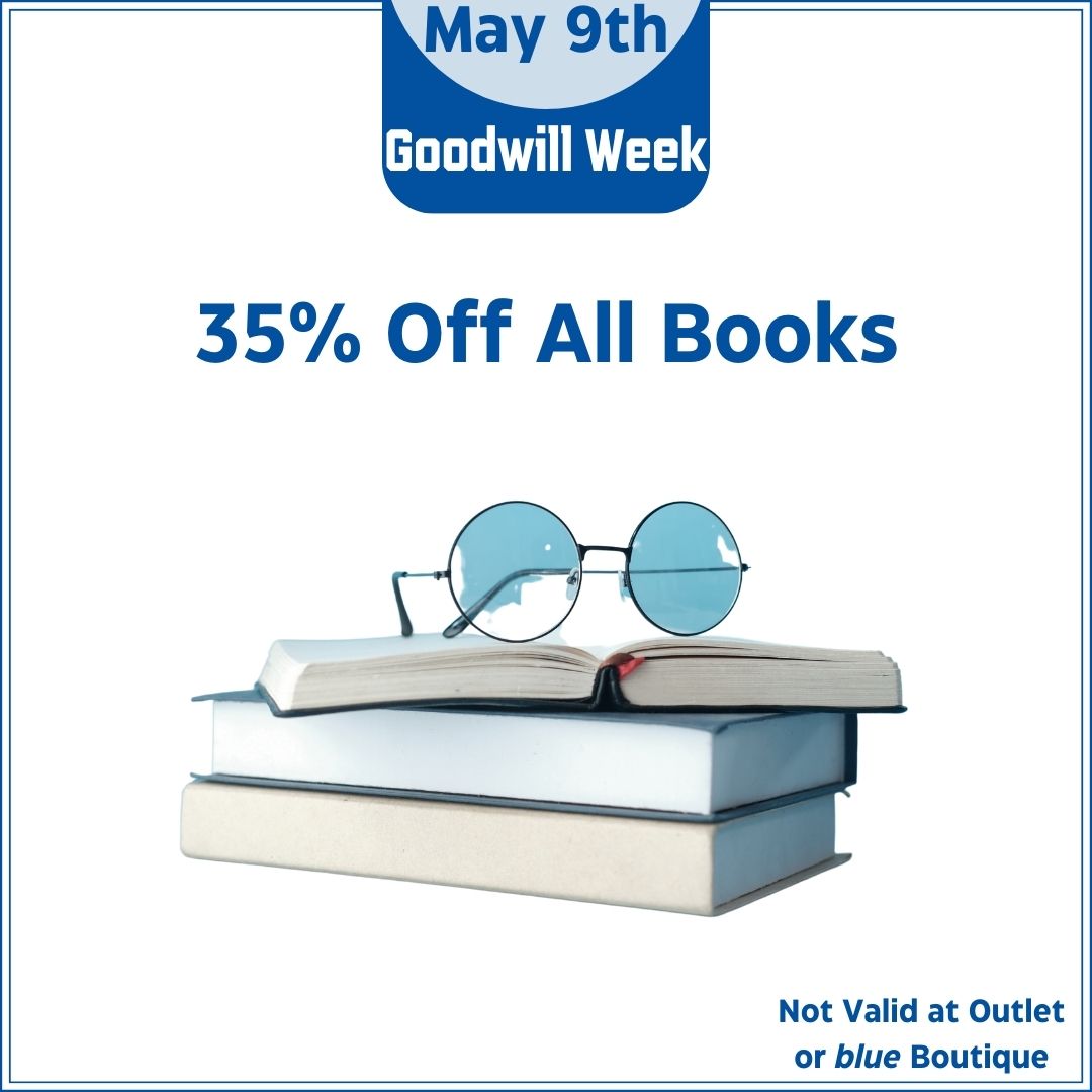 goodwillakron's tweet photo. In Celebration of Goodwill Week, today (May 9) all books are 35% off! 📚
**Not valid at the Outlet or blue Boutique.
#GoodwillWeek #Goodwill #GoodwillAkron #Books #Bookworm #CustomerAppreciation https://t.co/LCqvr2zdyy