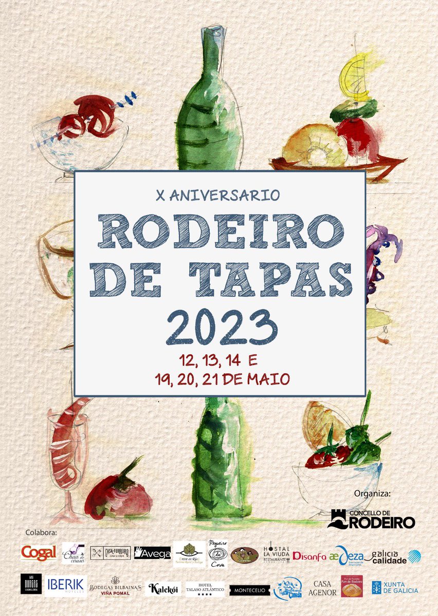 Rodeirodtapas23's tweet photo. Un ano máis está aquí #rodeirodetapas2023 e ven acompañado con colaboradores sempre dispostos a estar con nos. @GaliciaCalidade aportará importantes prêmios este ano, entre eles o prêmio á persoa máis activa en redes. o que compartades ten que ir acompañado de #galiciacalidade https://t.co/IoLRO51fLM