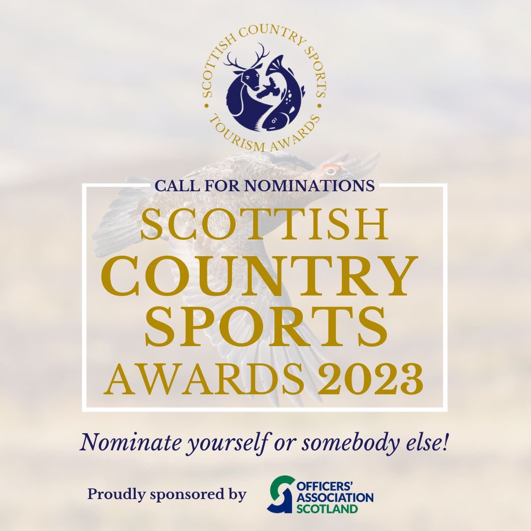 🏆 NOMINATIONS ARE NOW LIVE! 🏆 

New for 2023, we are delighted to announce the Scottish Country Sports Tourism Awards. 

👉🏻 Nominate yourself or somebody else now: bit.ly/ScottishCountr…