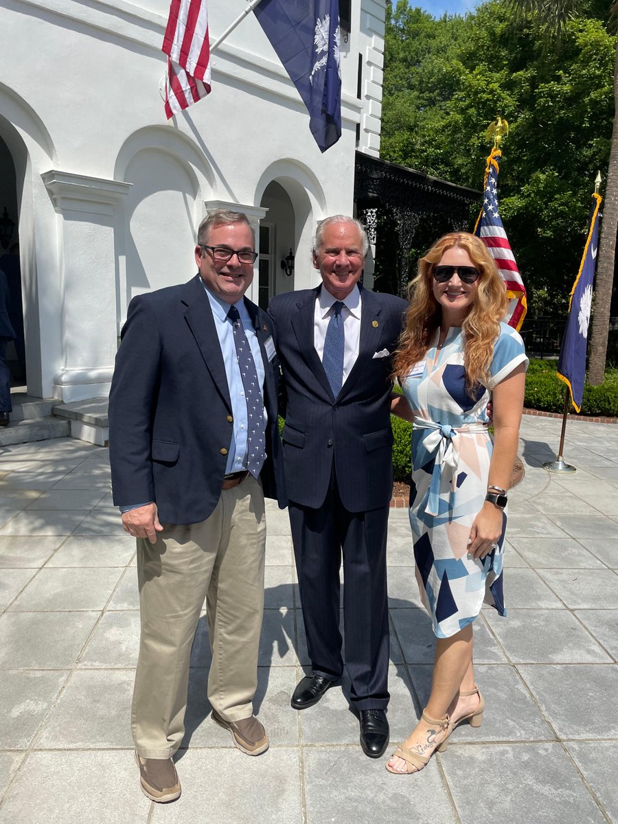 SCRPA's tweet image. SCRPA represented this morning at the SC Governor’s Mansion kicking off tourism week.  Pictured with Governor McMaster is Andrea Barnette w/City of Rock Hill and myself.  Other photo is with SCRPA members Randy Duteau N.Augusta, Andrea, myself and Casey Lozon City of Aiken.