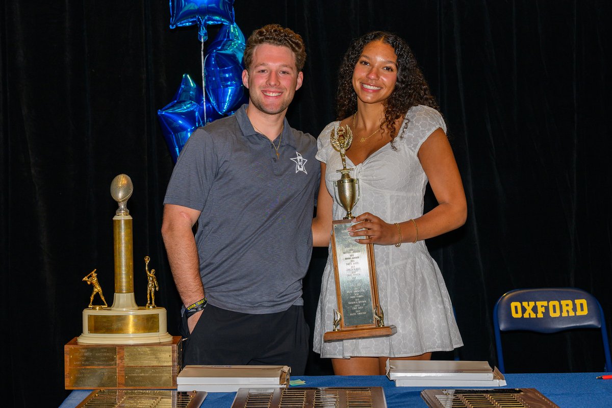 Congratulations to Rachel Townsend on being awarded the Helen Smith Memorial Trophy for most outstanding female senior athlete and to Tate Myre on being awarded the George A. Prince Memorial Trophy for most outstanding male senior athlete!