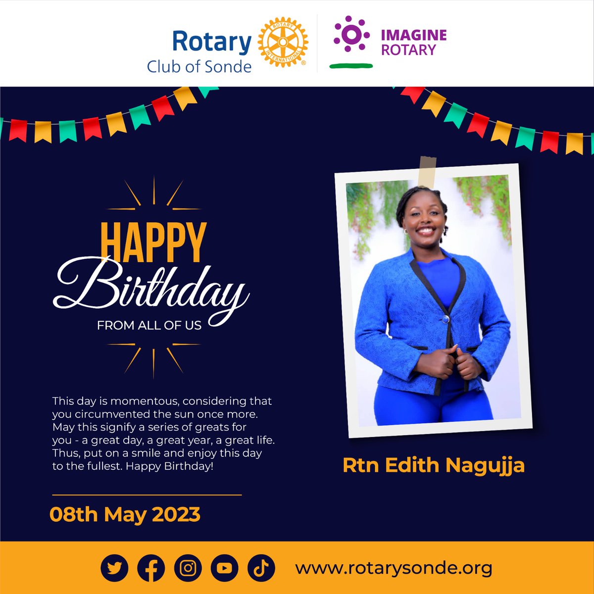 SondeRotary's tweet photo. Happy birthday to the SUN DOWNER SONDE BABY! So adorable ! Happy birthday dear Rtn. Edith !🌸🌹🩸 https://t.co/Pdfazqc7Zw