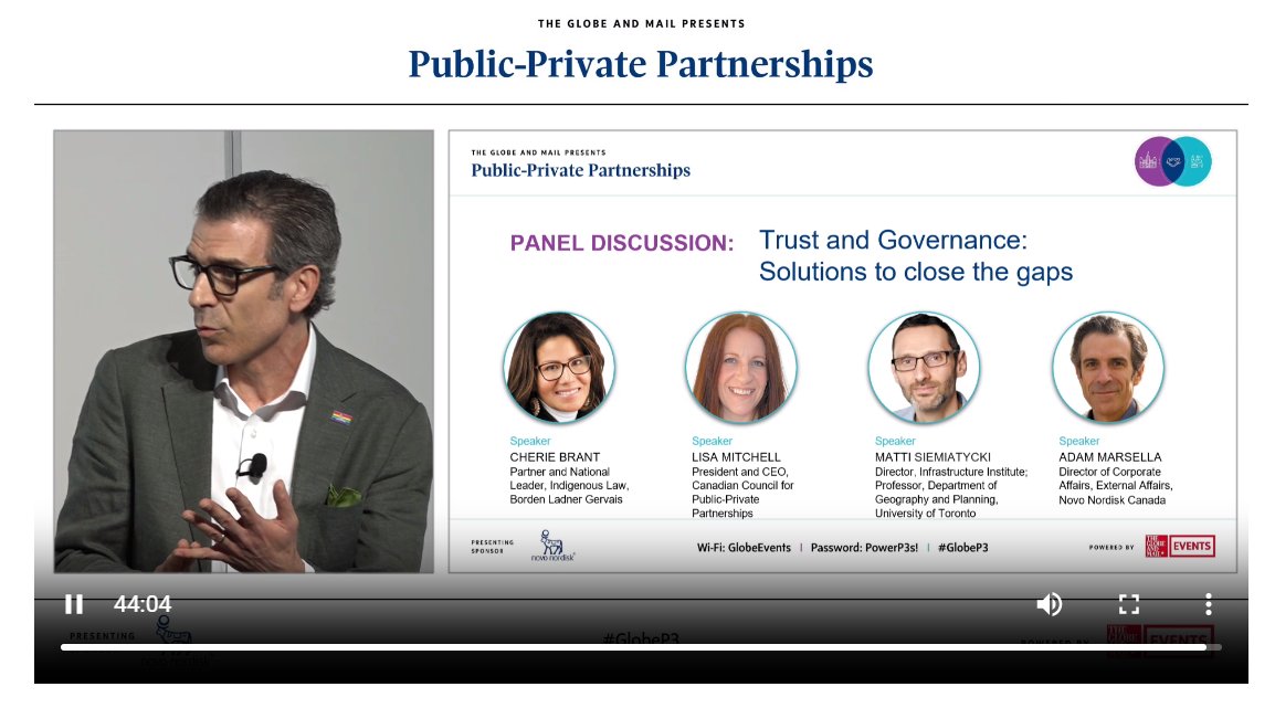 Public-Private Partnerships (PPPs) - people, earned trust, collaboration and results are essential via @TheGlobeEvents panel discussion @BLGLaw  @pppcouncil @UofT @NovoNordiskCA #GlobeP3