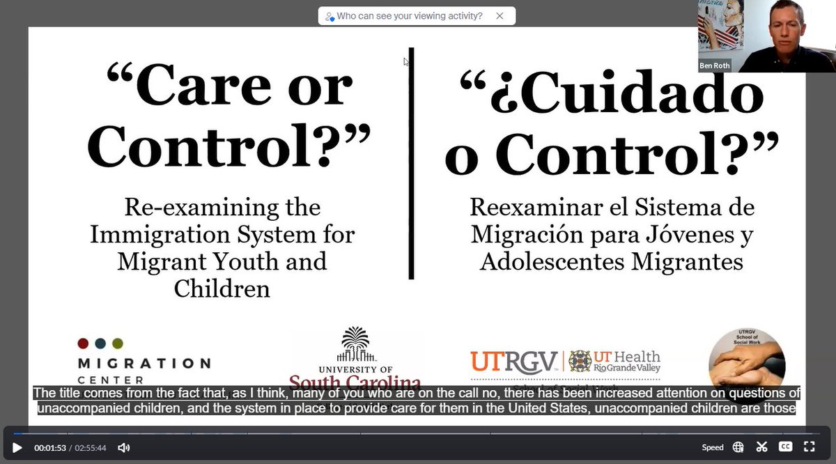 Than you to everyone who participated in the 'Care or Control?' webinar last week, which focused on systems that impact unaccompanied Central American minors. If you were unable to attend, a recording of the event is available at centeronmigration.org