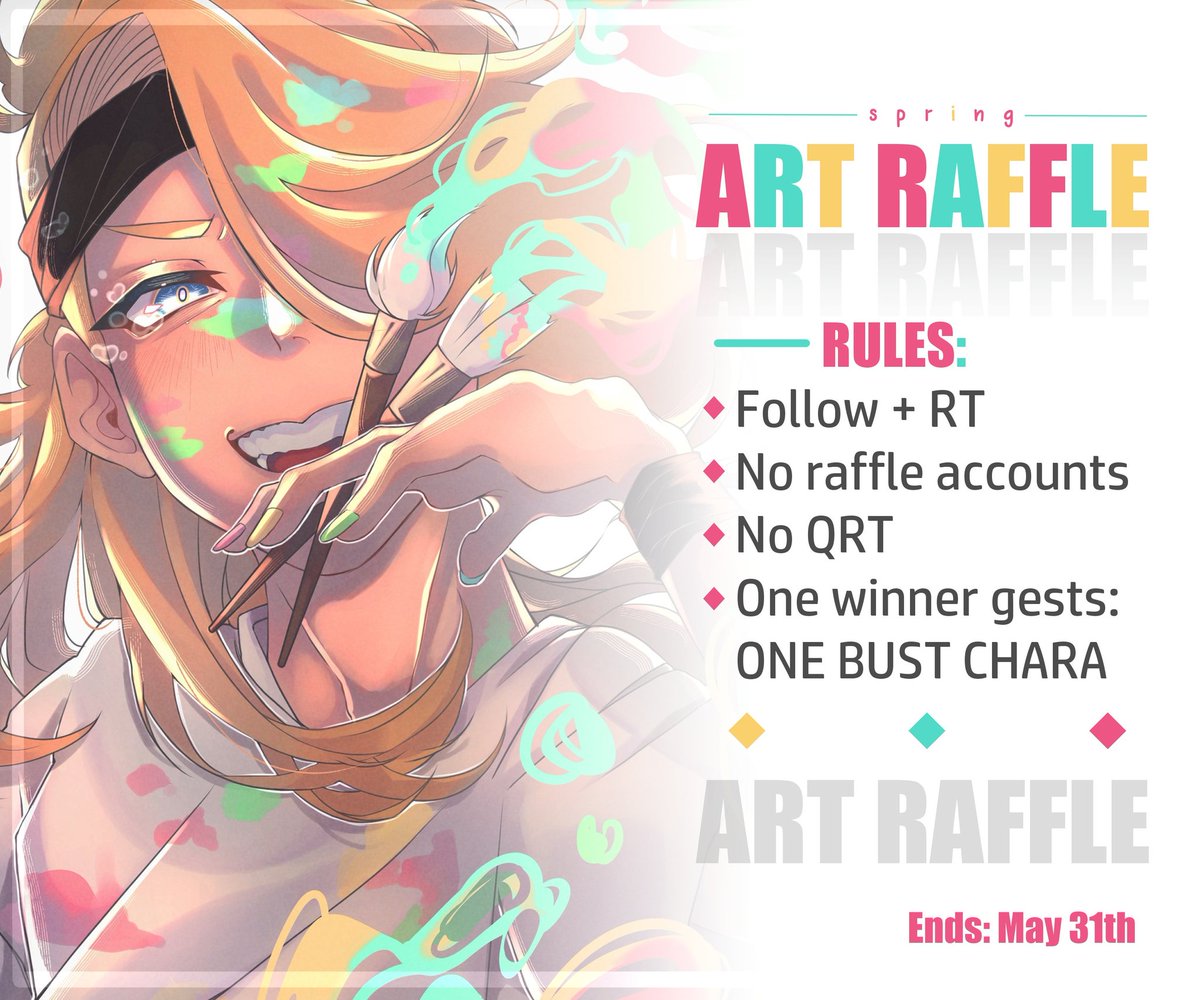 Sharpreria's tweet photo. 🎨 SPRING ART RAFFLE! 🖌️
Let's celebrate cherry blossom season! 

🩷 How to join 🩵
—— Follow + RT!
—— No raffle accounts, No QRT
—— One winner gets one bust character (oc or fanart~)

⭐ GOOD LUCK~☆

▪️Ends: May 31th
#artraffle #raffle https://t.co/uMZkdb7KDM